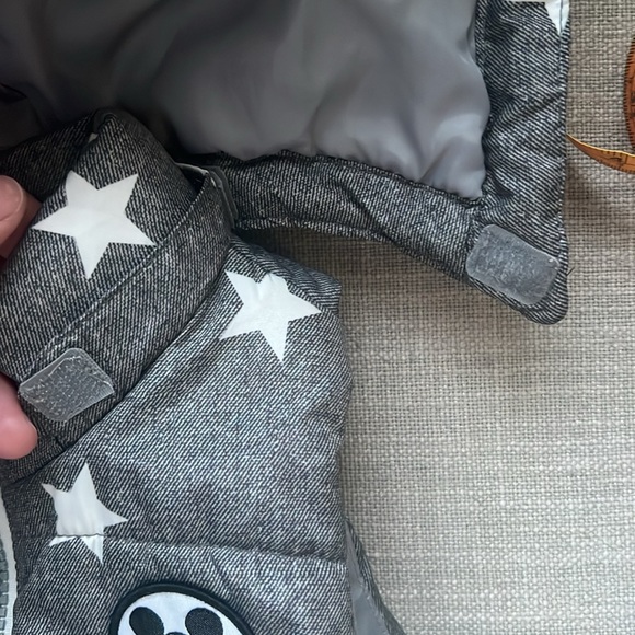 BOGO H&M hooded Mickey Mouse puffer vest with stars - 12-18mo - Picture 5 of 5